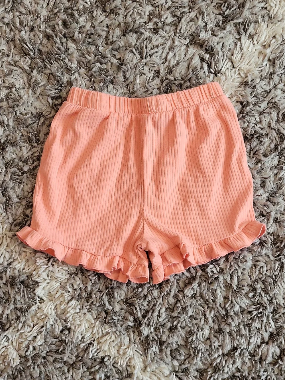 Garanimals Peach Ribbed Ruffle-Hem Kids Shorts